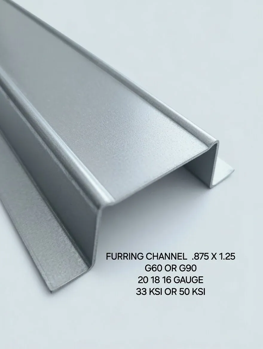 Furring Channel .875 x 1.25