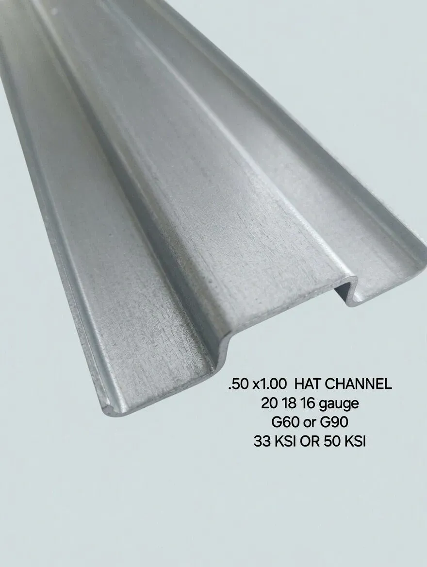 Hat Channel .50 x 1.00