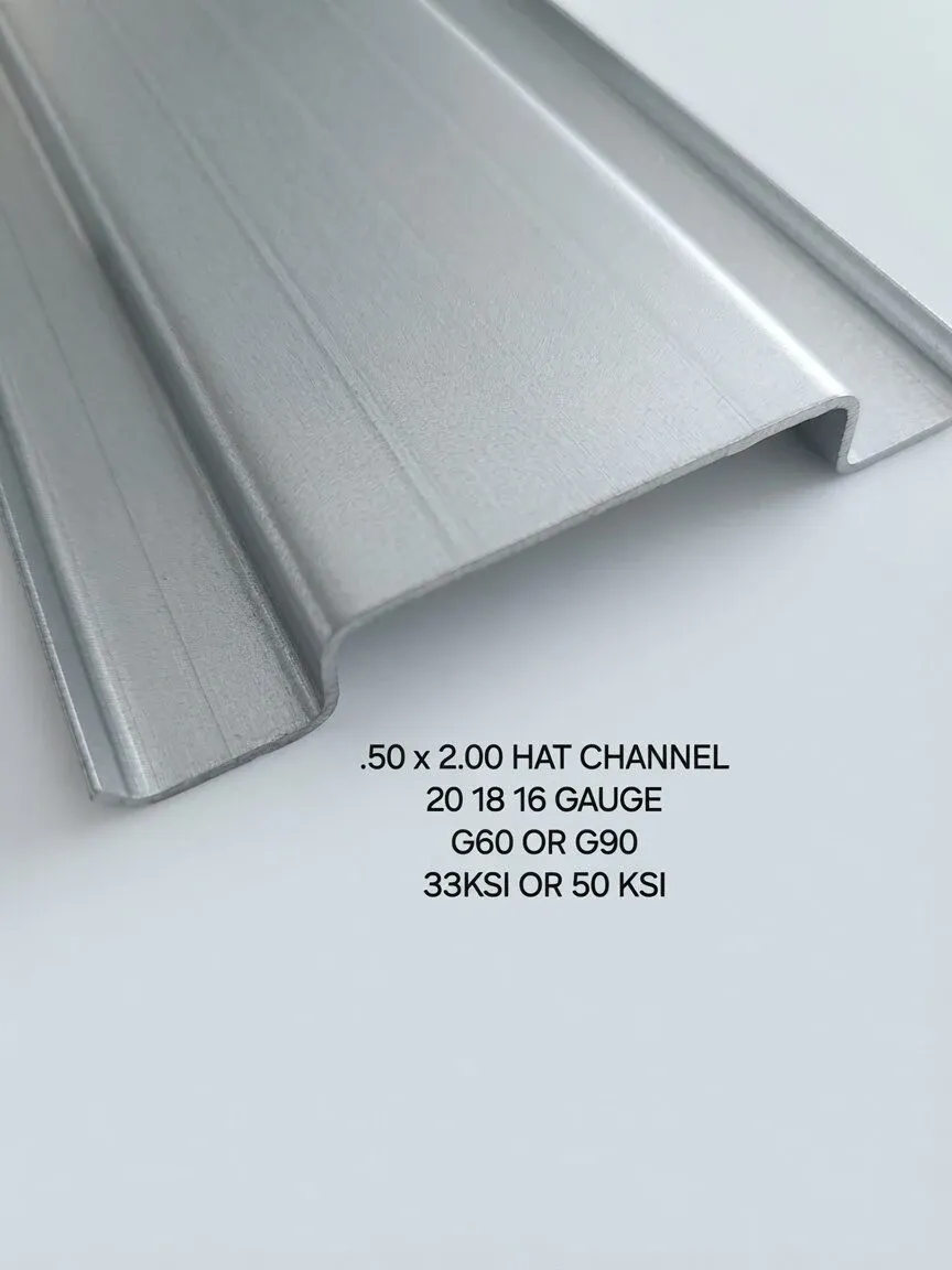 Hat Channel .50 x 2.00