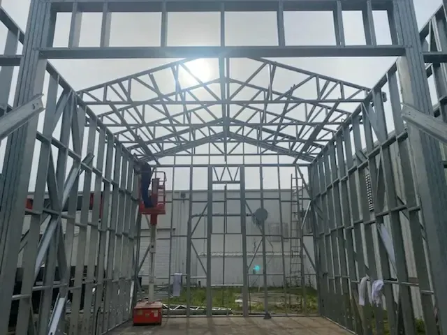 Storage building steel frame